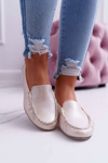 Women's Sergio Leone Gold Pearl Winted Moccasins