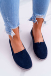 Women's Espadrilles Suede Leather Navy Blue Bimbo