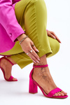 Women's Sandals On A Stable Heel Fuchsia Lavissa