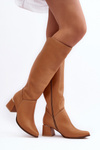 Women's Leather Boots on Heel Camel Lewski 2928/B/2
