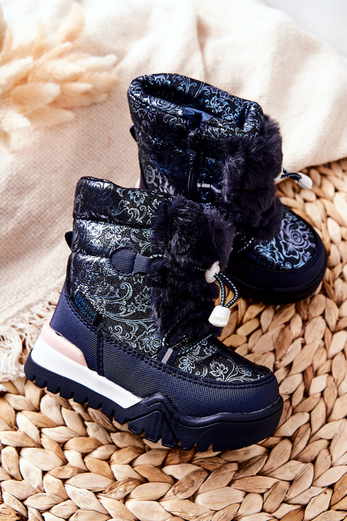 Children's Insulated Snow Boots Navy Dessa