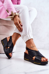 Women's Sandals With Velcro Black Amaze
