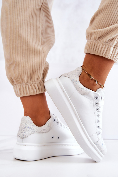 Buty Sportowe Sneakersy Damskie Białe GOE JJ2N4053