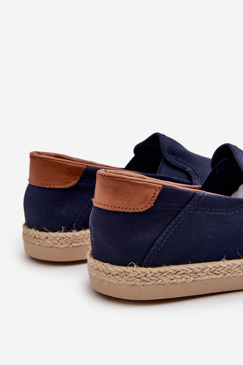 Men's Espadrille Sneakers with Braiding Navy Fenen