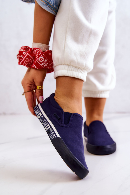 Tenisówki Slip-on Big Star Granatowe HH274011