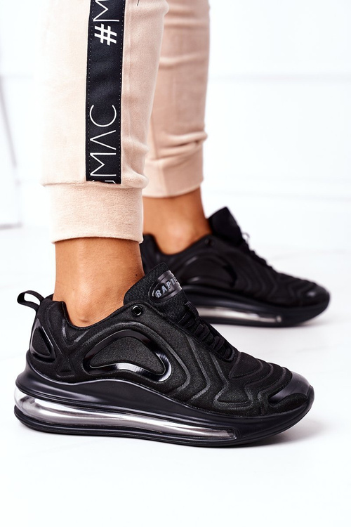 Damskie Sportowe Buty Sneakersy Czarne Rapter