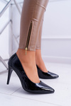 Sergio Leone Lacquered Stiletto pumps Black Feliciana