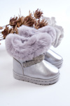 Children's Snow Boots With Cubic Zirconia Silver Hollee