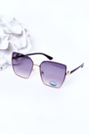 Gold Square Sunglasses Grey Ombre