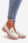 Women's Moccasins With Decoration Eco Leather White Tialorae
