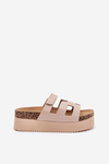 Slides On Chunky Platform Beige Daldiva