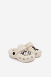 Foam Children's Slippers Lined with Fur with Fasteners Creamy Cerelle