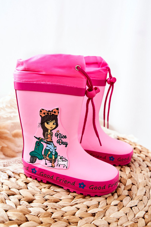 Children's Rubber Galoshes boots Pink Girl Heilee