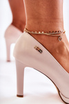 Women's Classic Pumps On The Platform Pearl Beige Alivene