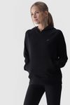 Womens Hoodie Pullover 4F Black 4FWMM00TSWSF1468-20S