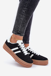 Damskie Sneakersy Na Platformie Czarne Egelia