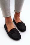 Women's Black Faux Suede Moccasins Adelmarie
