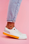 Women's Sneakers Cross Jeans White Orange FF2R4043C