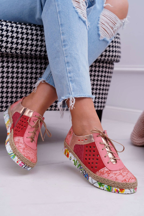 Women's Leather Half Boots Maciejka Coral 03339-18