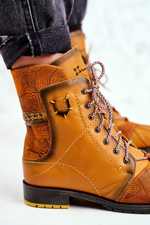 Women’s Boots Maciejka Warm Leather Yellow 03961-07