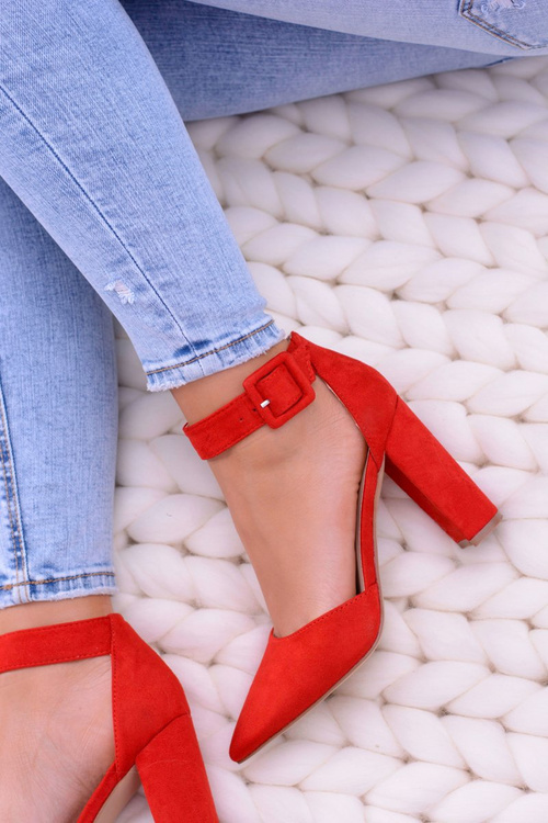 Women's Suede Red Harinta Stiletto Stiletto pumps