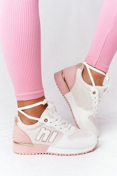 Women's Sports Shoes Sneakers White-Pink Maddie