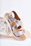 Children's Sandals With Velcro Silver Alise