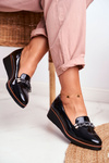 Women's Loafers Painted Wedge Black Abba