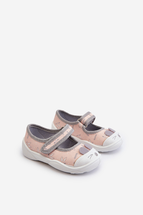 Kapcie Baleriny Befado Królik 209P036 Brzoskwiniowe