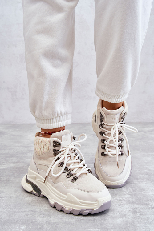Women's High Sport Shoes GOE KK2N4097 light beige