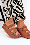 Slides On Chunky Platform Camel Daldiva