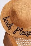 Kids Hat With Beach Please! Beige