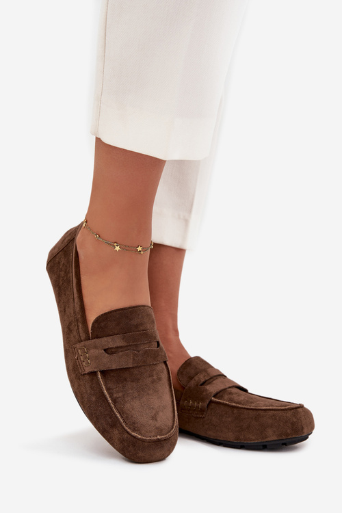 Loafers Moccasins Ladies Flat Dark Green Soreline