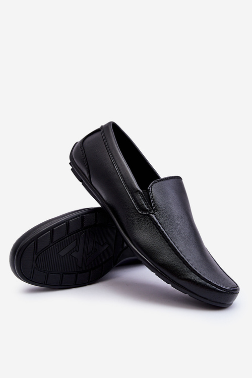 Men's Leather Loafers Black Theo