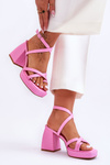 Fashionable High Heels And Platform Sandals Light pink Secret Rose