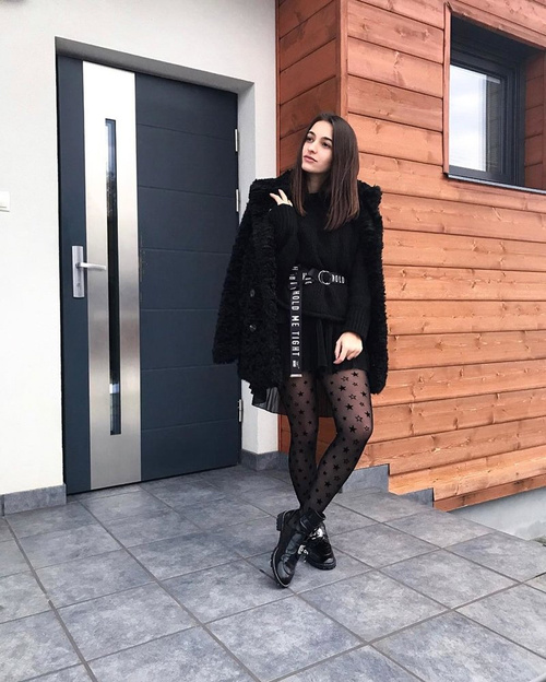 Lu Boo Black Lacquered Rock Girl Cutout Boots