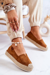 Slip-on Suede Espadrilles Camel Lesley