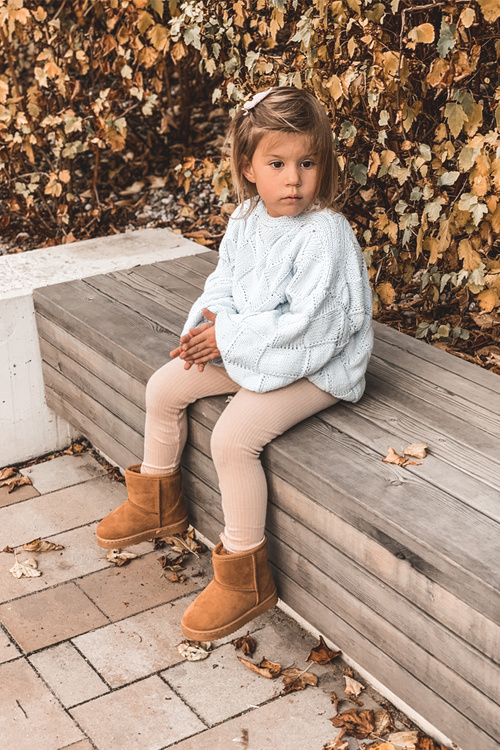 Kids' Warm-up Snow Boots Khaki Gooby