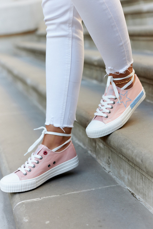 Trampki Damskie Niskie Różowe BIG STAR JJ274385