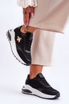 Shiny Sports Shoes With Decoration Black Seneca 