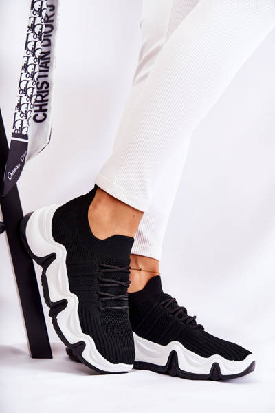 Sneakersy Damskie Wsuwane Czarne Dayen
