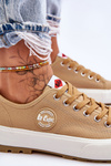 Trampki Niskie Damskie Platforma Beżowe Lee Cooper LCW-23-44-1655L