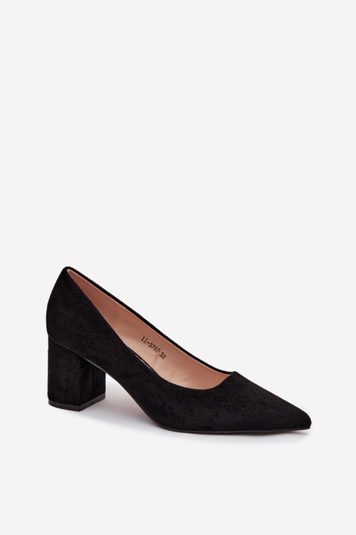 Women's Pumps with Pointed Toes on Heel Black Pavira