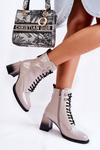Fashionable Warm Boots On High Heels Grey Alisse