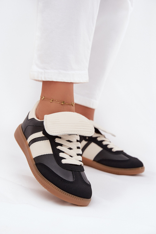 Low Women's Sneakers With Turned Tongue Black Ardira