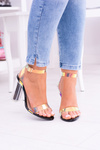 Lu Boo Black Transparent Post Mirage Sandals