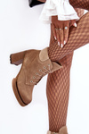 Lace-up Suede Ankle Boots Beige Lemar Flomes