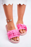 Women's Slides With Bow Neon Fuchsia Thailand