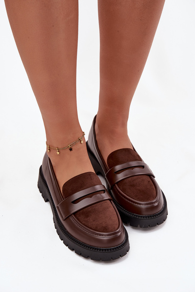 Women's Loafers Made of Eco Leather Chocolate Cailen
