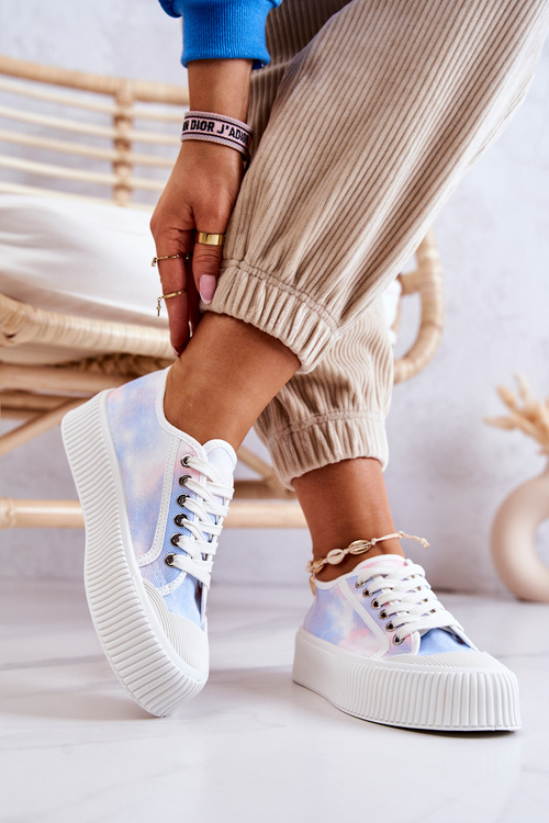 Low Sneakers On Platform Blue-pink Mischa